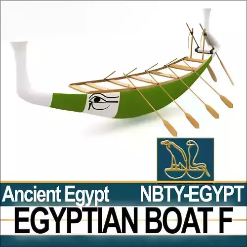 Ancient Egypt Boat F 3D model