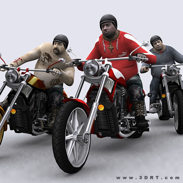 3DRT - Motorbikes Collection Low-poly 3D model_4