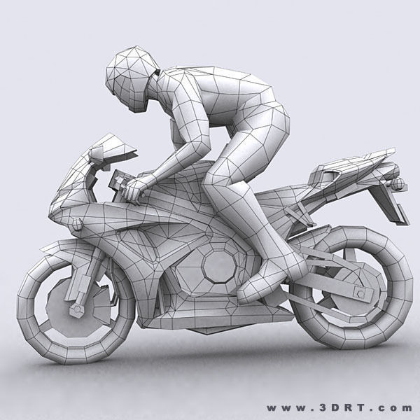 3DRT - Motorbikes Collection Low-poly 3D model_24