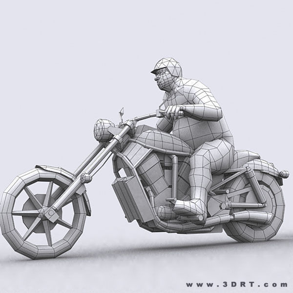 3DRT - Motorbikes Collection Low-poly 3D model_23