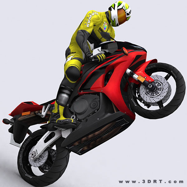 3DRT - Motorbikes Collection Low-poly 3D model_20