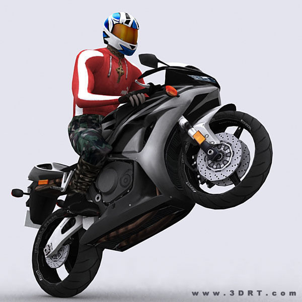 3DRT - Motorbikes Collection Low-poly 3D model_14