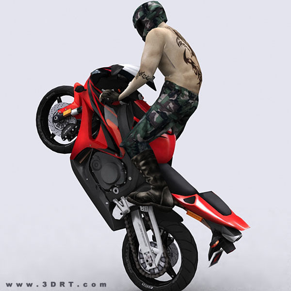3DRT - Motorbikes Collection Low-poly 3D model_12