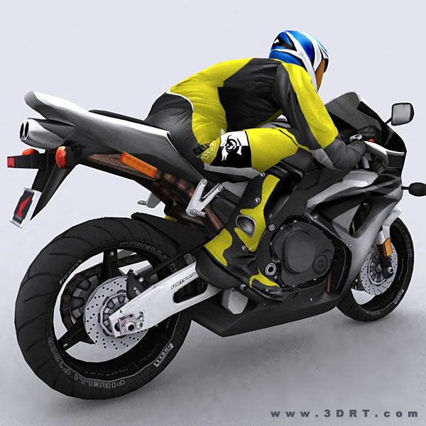 3DRT - Motorbikes Collection Low-poly 3D model_13