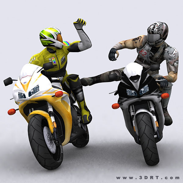3DRT - Motorbikes Collection Low-poly 3D model_10