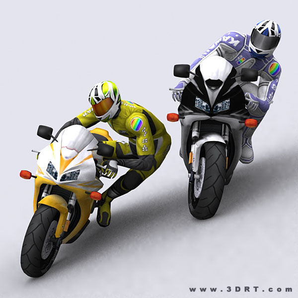 3DRT - Motorbikes Collection Low-poly 3D model_7