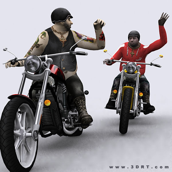 3DRT - Motorbikes Collection Low-poly 3D model_8