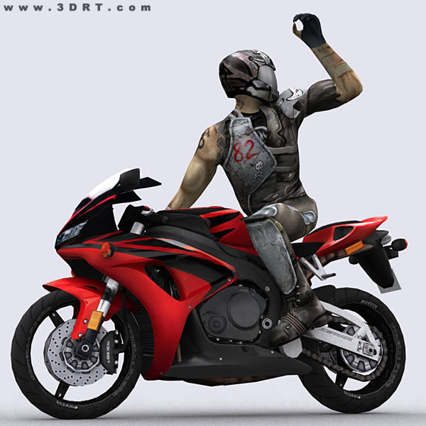 3DRT - Motorbikes Collection Low-poly 3D model_21