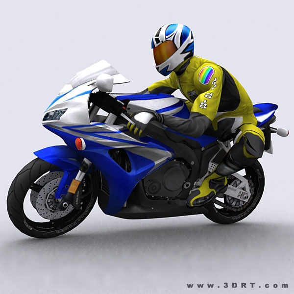 3DRT - Motorbikes Collection Low-poly 3D model_17