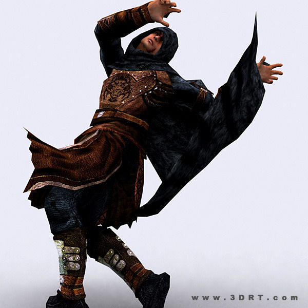 3DRT - Fantasy Thief Low-poly 3D model_8