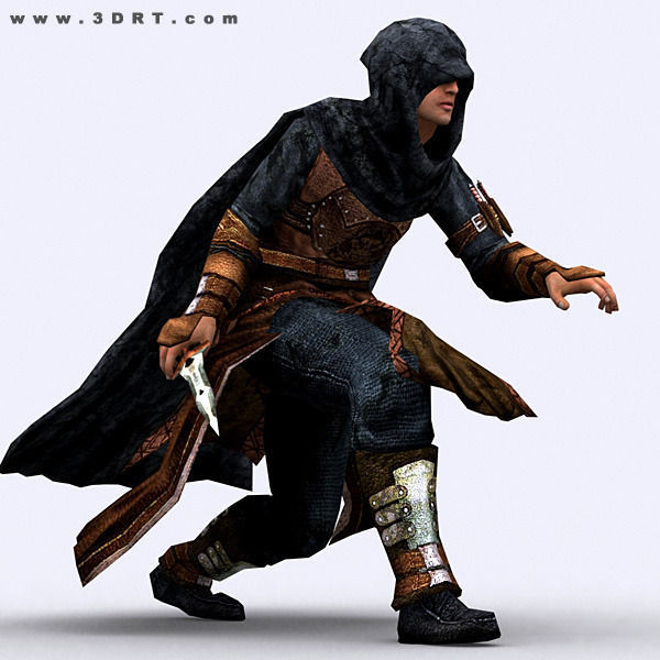 3DRT - Fantasy Thief Low-poly 3D model_4
