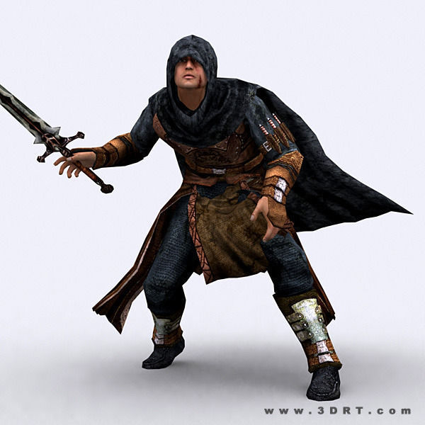 3DRT - Fantasy Thief Low-poly 3D model_5
