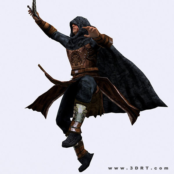 3DRT - Fantasy Thief Low-poly 3D model_2