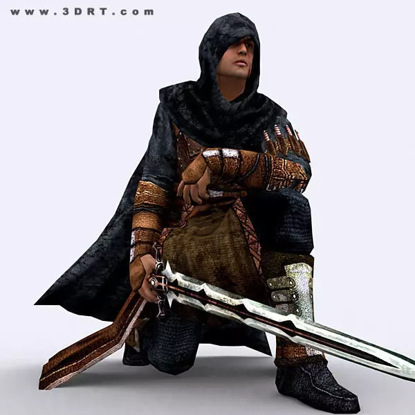 3DRT - Fantasy Thief Low-poly 3D model_0