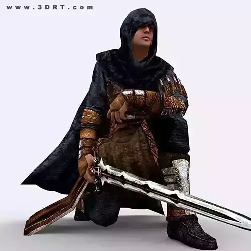 3DRT - Fantasy Thief Low-poly 3D model