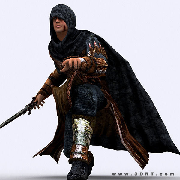 3DRT - Fantasy Thief Low-poly 3D model_3