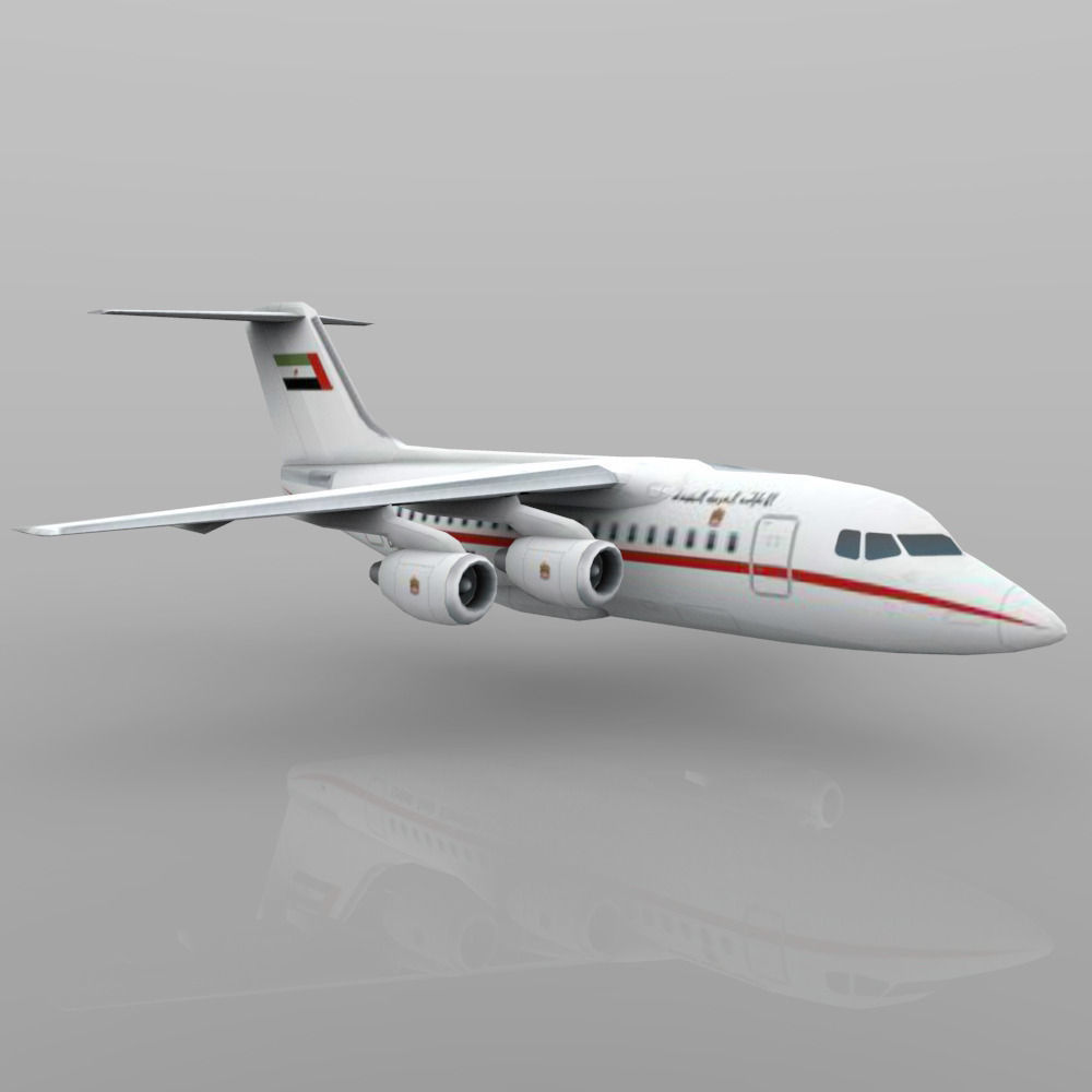 Avro RJ70 Low-poly 3D model_5