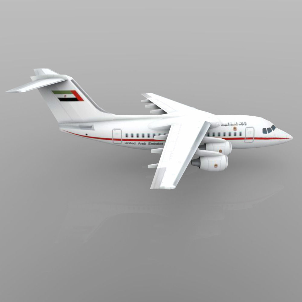 Avro RJ70 Low-poly 3D model_6