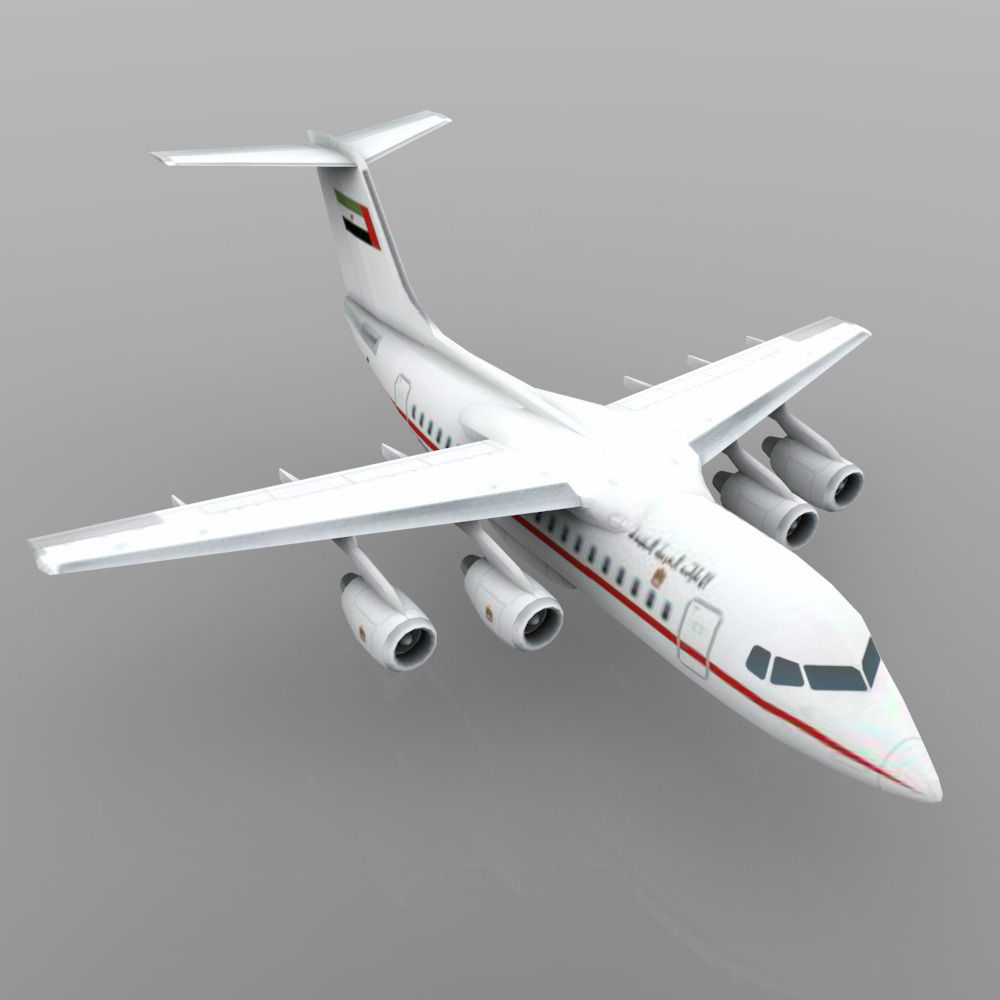 Avro RJ70 Low-poly 3D model_3