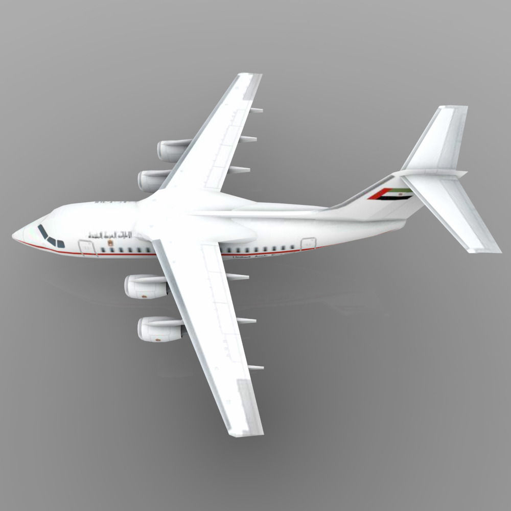 Avro RJ70 Low-poly 3D model_10