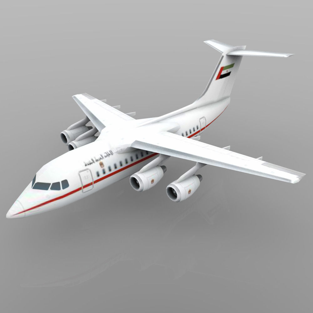 Avro RJ70 Low-poly 3D model_9