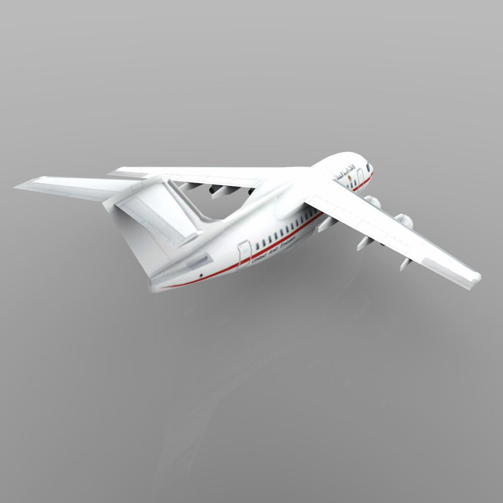 Avro RJ70 Low-poly 3D model_7