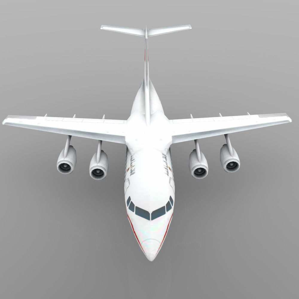 Avro RJ70 Low-poly 3D model_4