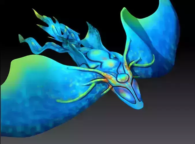 Stingray sea creature Free low-poly 3D model
