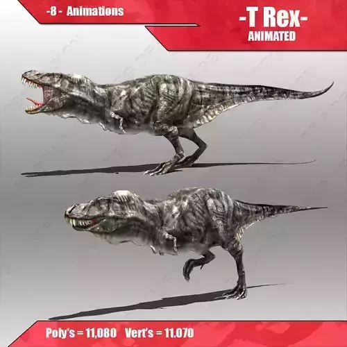 Tyrannosaurus Rex  Low-poly 3D model