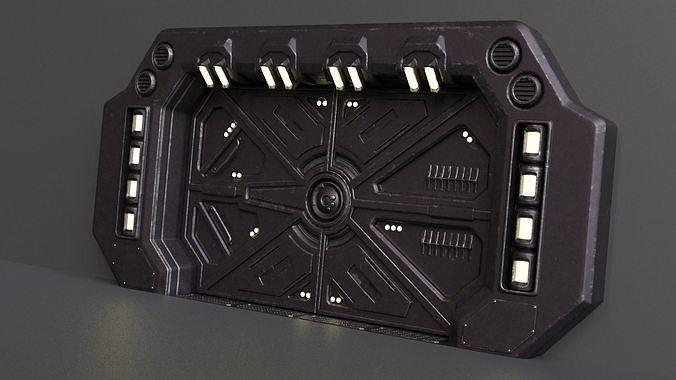 Sci-fi Door 02 Low-poly 3D model