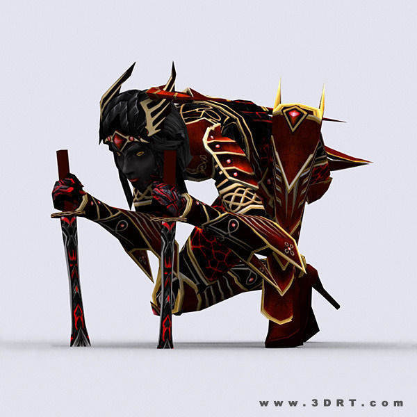 3DRT - Soulblade Elf Rangers Low-poly 3D model_15
