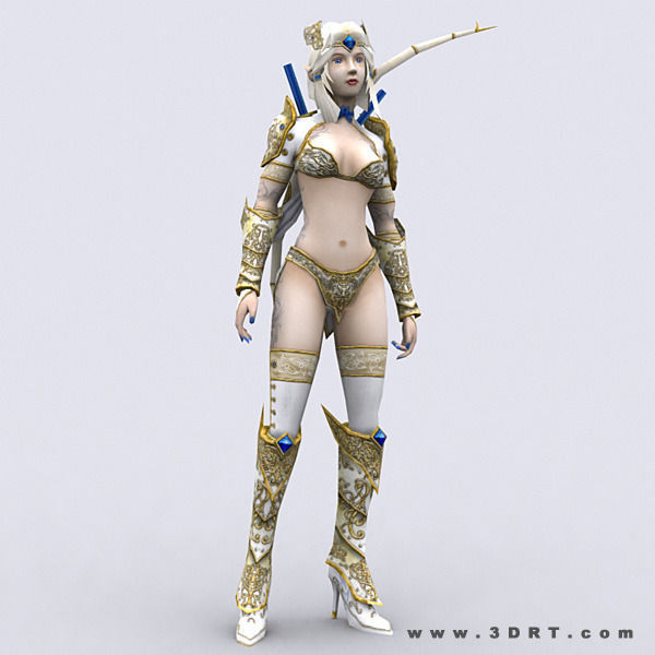 3DRT - Soulblade Elf Rangers Low-poly 3D model_8
