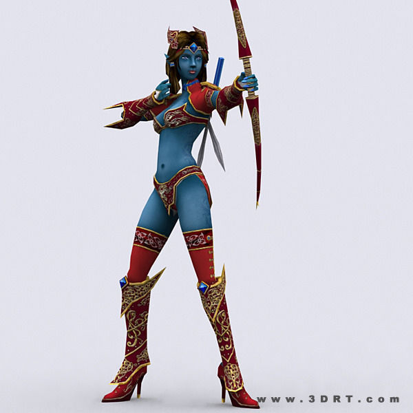 3DRT - Soulblade Elf Rangers Low-poly 3D model_17