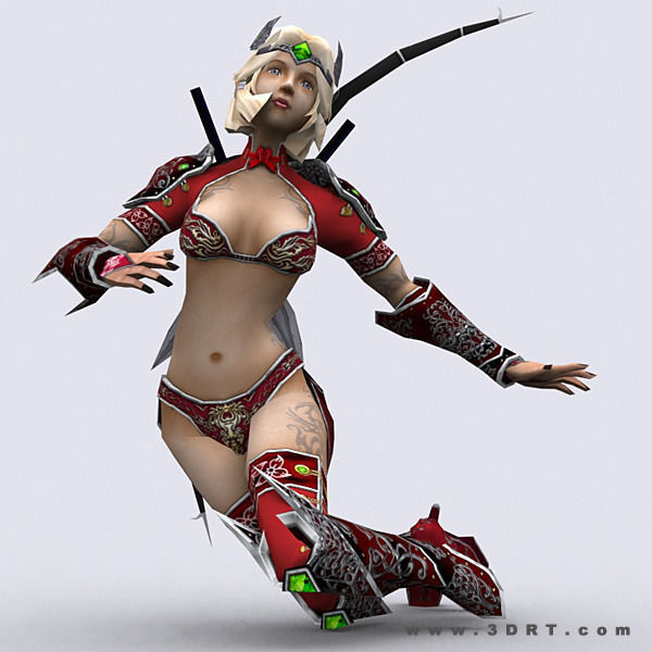 3DRT - Soulblade Elf Rangers Low-poly 3D model_14