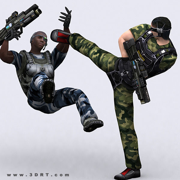 3DRT - Hiroshi Elite Troopers Low-poly 3D model_5