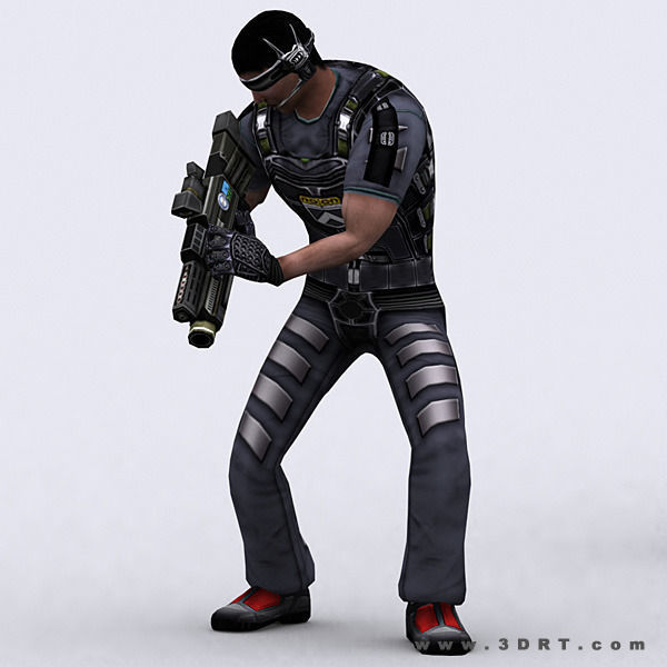 3DRT - Hiroshi Elite Troopers Low-poly 3D model_14