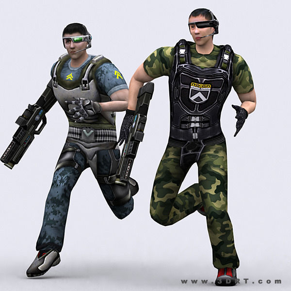 3DRT - Hiroshi Elite Troopers Low-poly 3D model_9