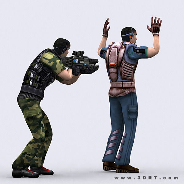 3DRT - Hiroshi Elite Troopers Low-poly 3D model_16
