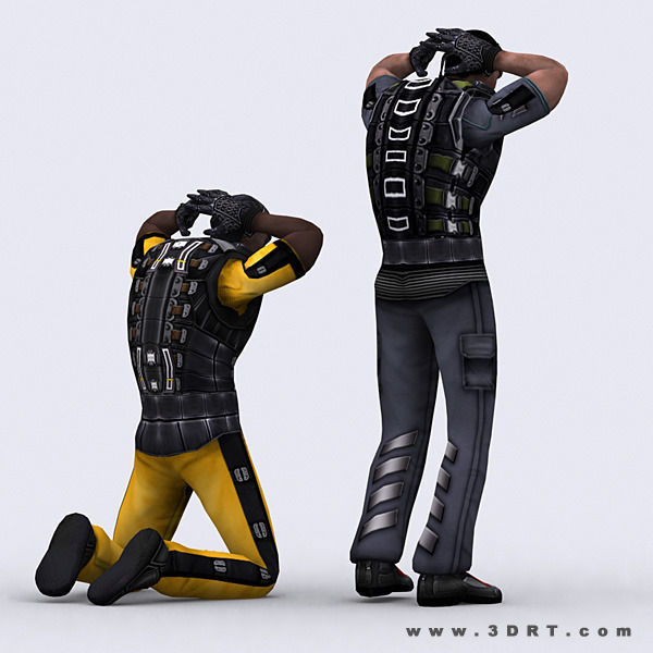 3DRT - Hiroshi Elite Troopers Low-poly 3D model_17