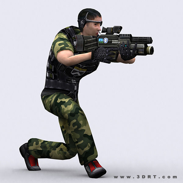 3DRT - Hiroshi Elite Troopers Low-poly 3D model_13