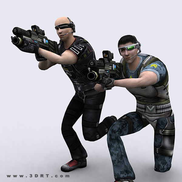 3DRT - Hiroshi Elite Troopers Low-poly 3D model_4