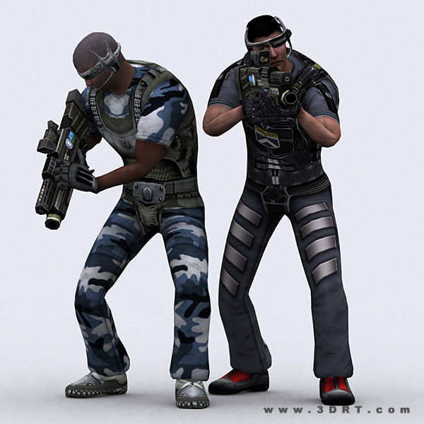 3DRT - Hiroshi Elite Troopers Low-poly 3D model_3