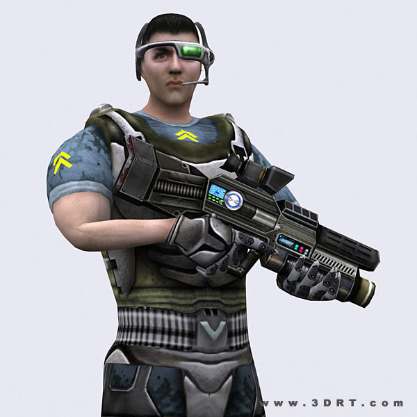 3DRT - Hiroshi Elite Troopers Low-poly 3D model_8