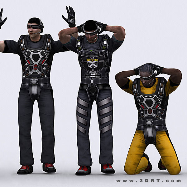 3DRT - Hiroshi Elite Troopers Low-poly 3D model_15