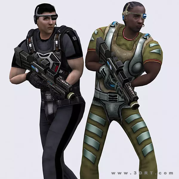 3DRT - Hiroshi Elite Troopers Low-poly 3D model_0