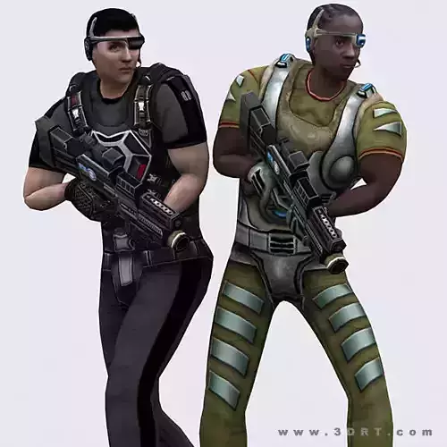 3DRT  - Hiroshi Elite Troopers Low-poly 3D model
