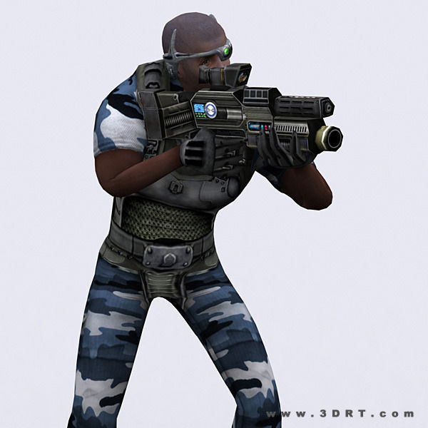 3DRT - Hiroshi Elite Troopers Low-poly 3D model_12