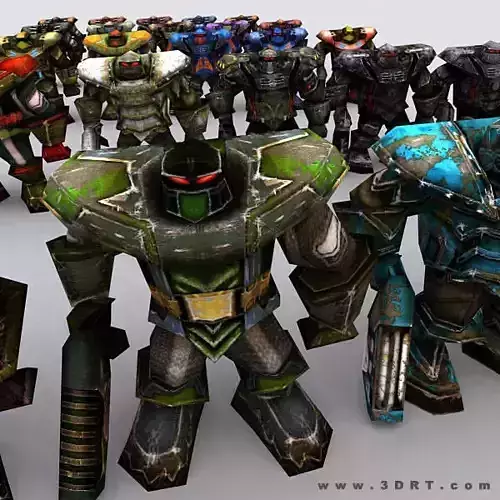 3DRT - Warbots Brutes Low-poly 3D model
