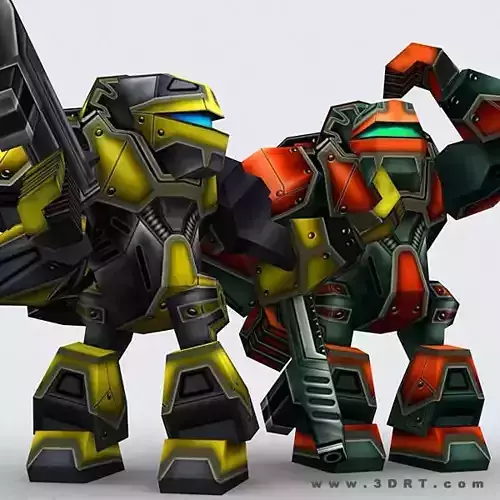 3DRT - Warbots Infernos Low-poly 3D model
