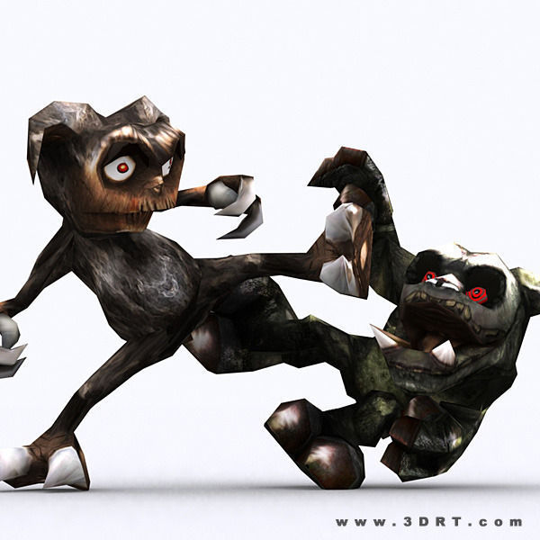 3DRT - Fantasy Gremlins Low-poly 3D model_7